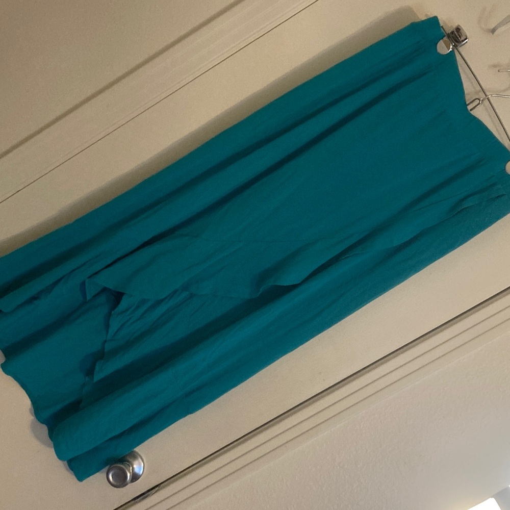 Elegant Asymmetrical FlairBlue Skirt